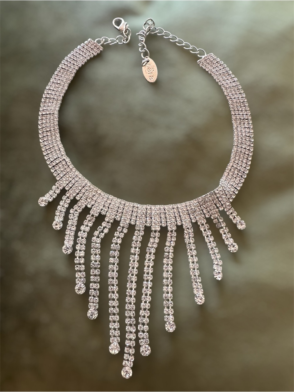 Cara New York Crystal Fringe Adjustable Choker Necklace